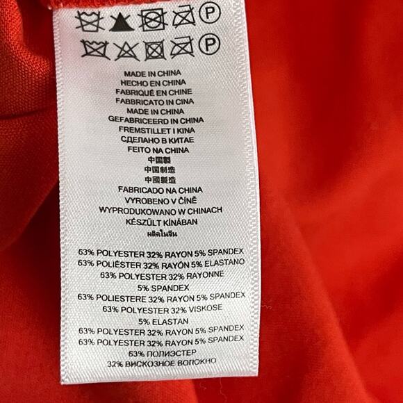 Michael Michael Kors Zip Up Shirt Dress Belted Orange Size Medium - Picture 10 of 10